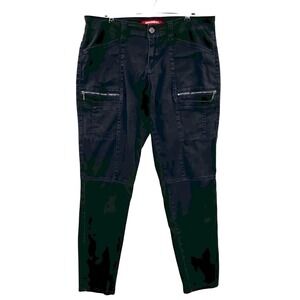 Vintage UNIONBAY Women's Cargo Pants Black Y2K Utility Grunge 13 31W